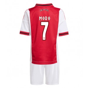 Fotbalové Dres Ajax Raul Moro #7 Dětské Domácí Oblečení 2025-26 Krátký Rukáv (+ trenýrky)